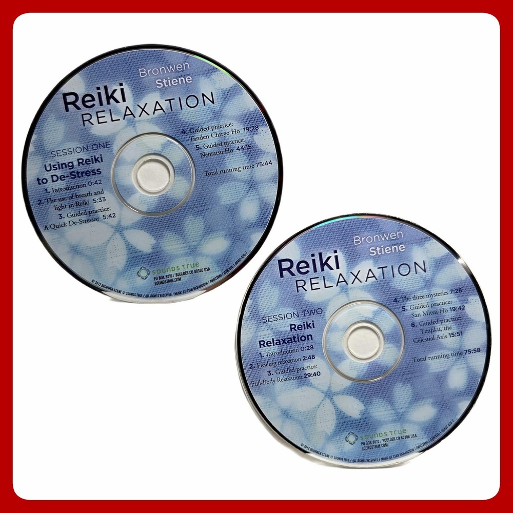 Bronwen Stiene Reiki Relaxation 2 CD Set Mindfulness Meditation Wellness‎ EUC